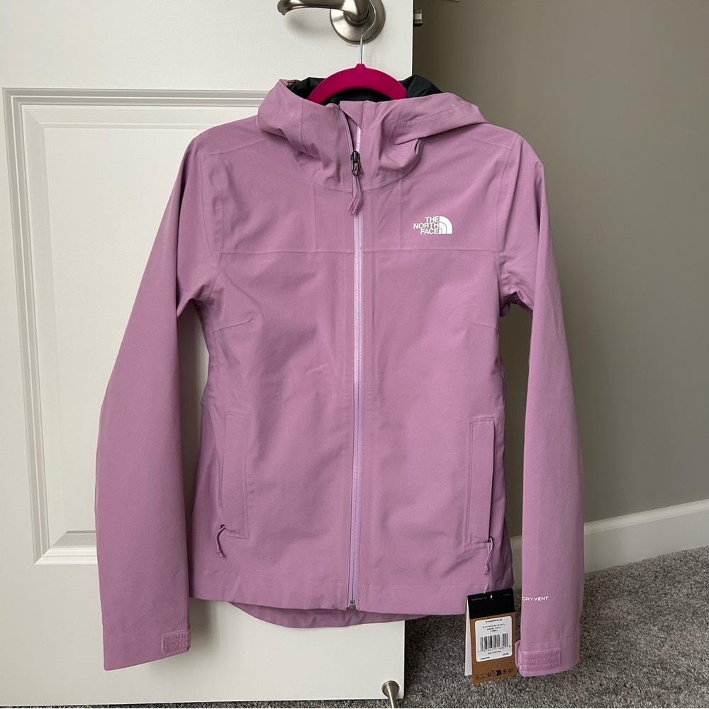 The North Face Pink Raincoat Weather-Resistant Hooded